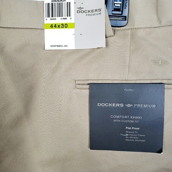 NEW Dockers Mens Relaxed Fit Custom Waistband Comfort Khaki Size 44x30 - Picture 6 of 9
